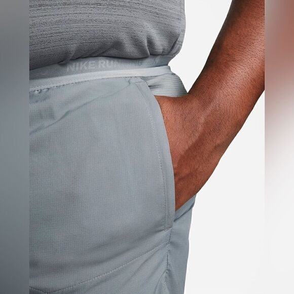 Nike Dri-FIT Stride 7" Unlined Running Shorts Gray - Picture 7 of 11